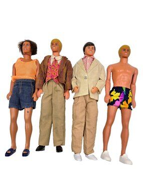 Ken Barbie Doll Lot Vintage PARTS ONLY Tropical 4 Dolls Mattel Read